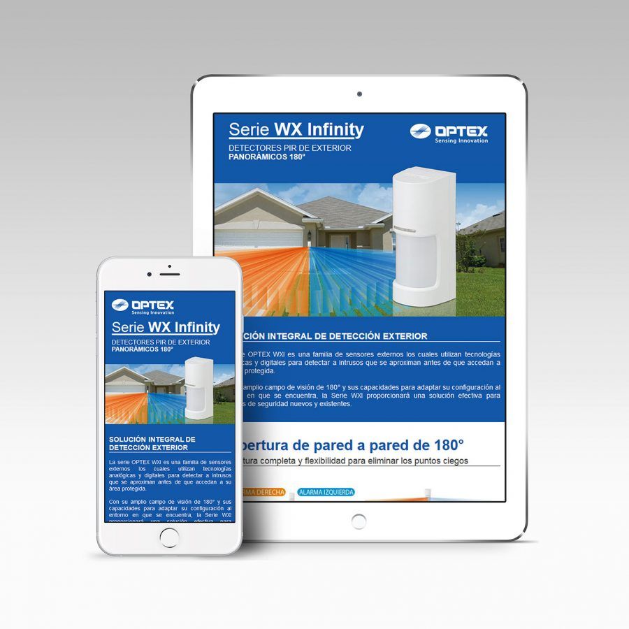 Newsletter responsive Optex con HTML y CSS